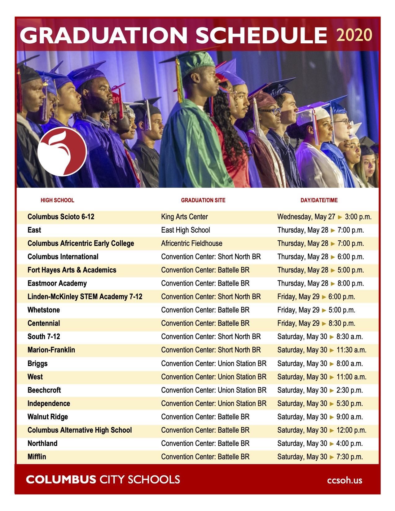 Graduation Schedule 